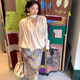 Jiuwu French retro 2025 spring and summer new straight-chip oil painting skirt mid-length high-waisted slim skirt