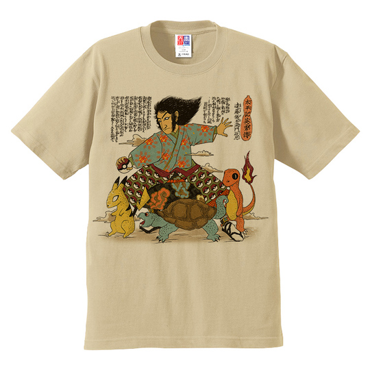 浮世絵風ポケモンTシャツ - Gildan - レトロな日本のアニメデザイン