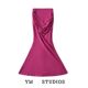 Sweet hot girls women's skirt with high waist pleated solid color fishtail skirt with hips sexy women's long skirt