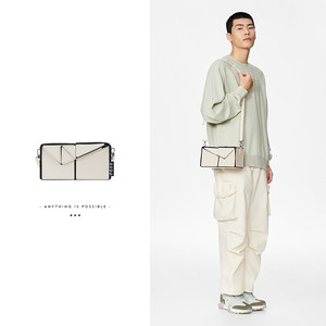 
China Li Ning Men and Women's Same Spring, Summer and Autumn Trendy Music Festival Show Series Crossbody Bag Backpack ABDS100