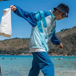 Li Ning Xiao Zhan's men's sports jacket the same style as the new summer sun protection and lightweight quick-drying sports jacket AJDT079