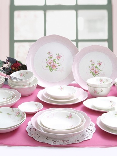 Zen Hankook Charlotte Porcelain Tableware Set - 4 Person Dining