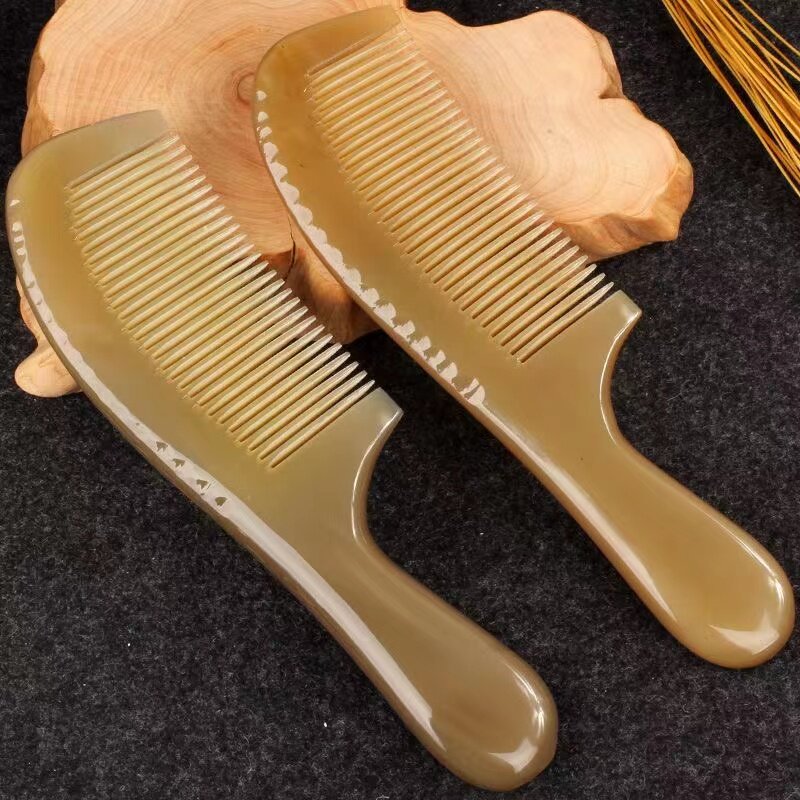 새로운 스타일 쇠고기 힘줄 빗 정전기 방지 두꺼운 대형 헤어 케어 마사지 두피 자오선 빗 머리 숙녀 긴 머리 집-