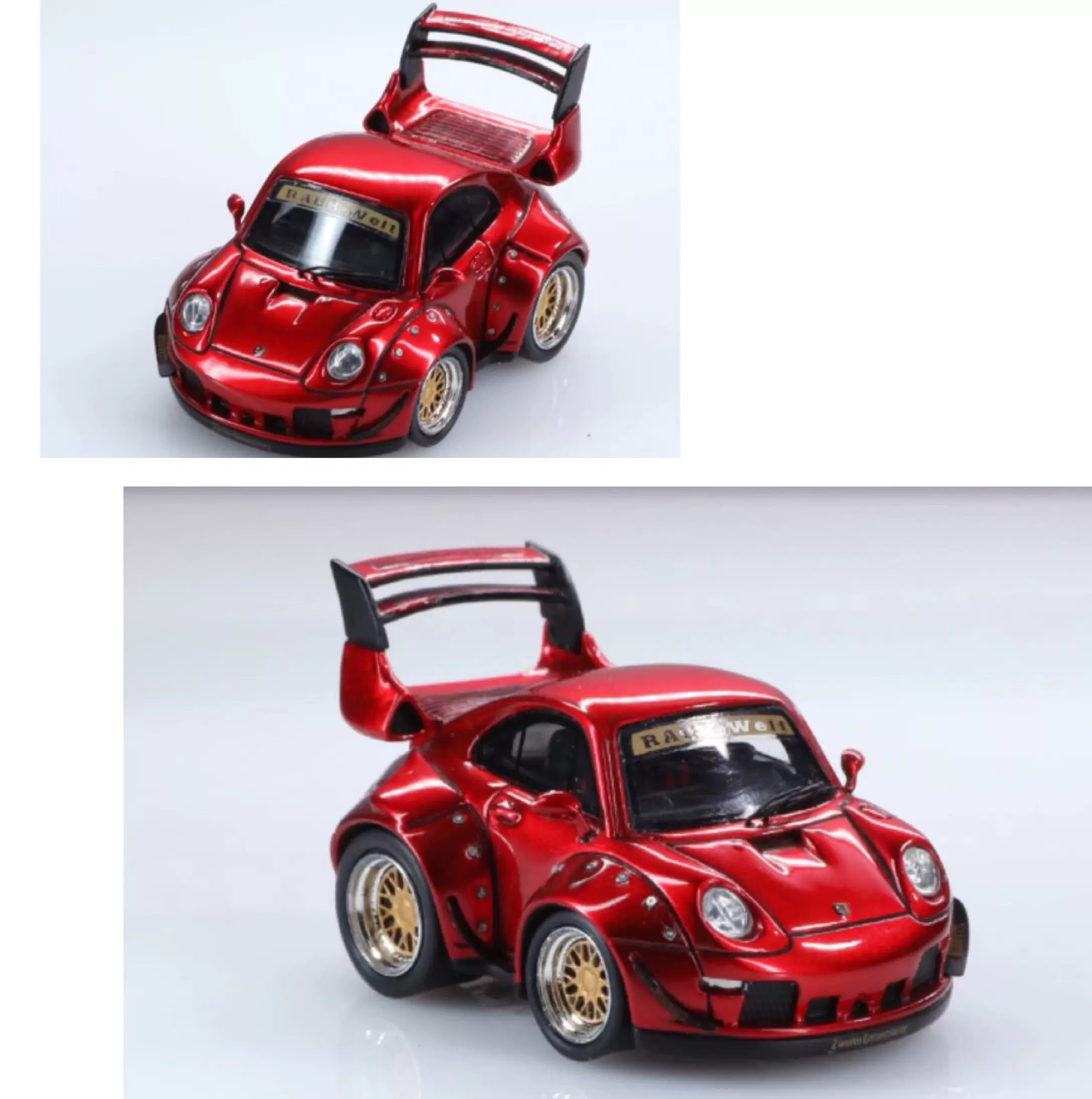 Little Egg 1/64 保時捷993 RWB蛋蛋車Q車Q版金屬紅倍耐力包郵-Taobao