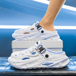 Men's Crocs-Style Shoes for Summer, Non-Slip, Odor-Resistant, Half-Slippers, Suitable for Driving and Water Activities, Beach Sandals