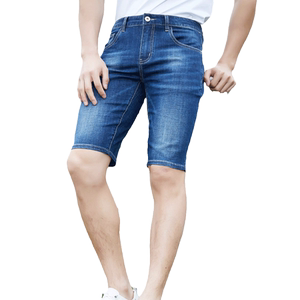 [Clearance] Ancient Shark Blue denim shorts Male light -breathable youth leisure wild pants summer new in summer

