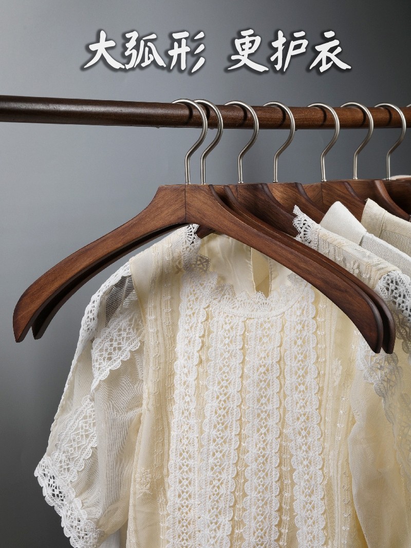Orderly Wooden Clothes Hanger - Nordic Style, Non-Slip