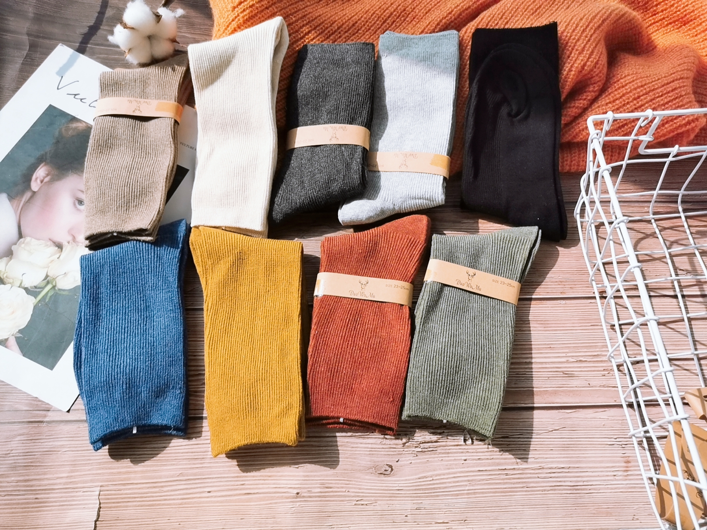最近新买的堆堆袜，穿上显得腿好细啊！11