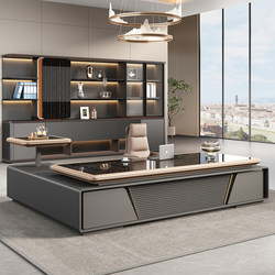 High-End Light Luxury Adjustable Boss Desk and Chair Combination Simple Modern Leadership Office Furniture Ceo Executive Desk