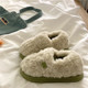 Highly recommended! Thick furry warm cotton shoes for women's home indoor winter thick-soled bags and woolen cotton slippers
