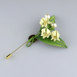 Handmade Lily Of The Valley Brooch Diy Material Package Ancient Style Corsage Making Accessories Chest Jewelry With Free Video Tutorial