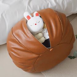 Lazy Sofa Cover Unfilled Pouf Stool Storage Old Clothes Self-Filled Sofa Cover Cloth Bag Bean Bag