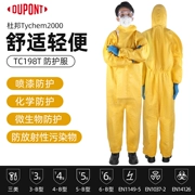 Quần áo bảo hộ lao động chống hóa chất DuPont Tychem C quần áo bảo hộ lao động chống ăn mòn axit-bazơ Quần yếm cách ly an toàn chống dầu và chống thấm nước