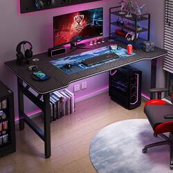 Fhd-06 Computer Desk Desktop Home Office Desk Bedroom Desk Student Study Desk Carbon Fiber Pattern Gaming Desk