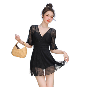 
Swimsuits for women's hot spring new one-piece conservative skirt women's swimsuits slightly fat girls' meat-covering high-end swimsuit