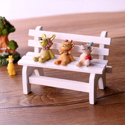 Creative Micro-Landscape Decoration Ornaments Zakka Mini Wooden White Chair Creative Photography Props