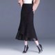 2025 new high waist fish tail hip skirt for women with spring and autumn medium long spring large size slim silk base skirt