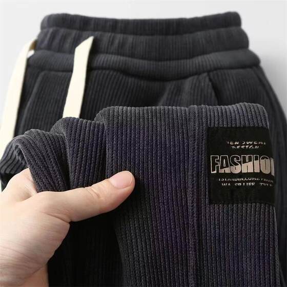 
Spring and autumn thin casual autumn trousers for men, corduroy men's trousers, sports leggings, trousers for outer wear, trendy trousers