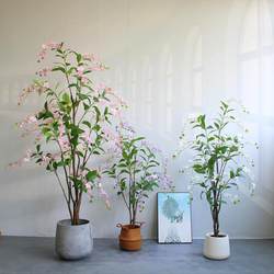High-End Artificial Green Plant Hanging Jasmine Flower for Guesthouses, Hotels, Shop Windows, Home Floor-Standing Potted Plant Decoration