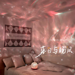 Water Ripple Projection Night Light, Bedroom Bedside Lamp, Atmospheric, Emotional, Romantic, Room Decoration, Romantic and High-End