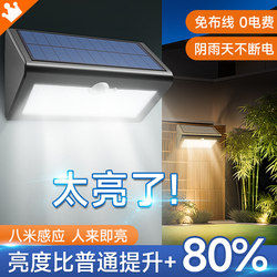 Solar-Powered Outdoor Garden Lights with Human Body Sensor for Home Garden Lighting, Yard, Villa, Balcony, Voice-Activated Night Light