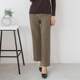 Large size Korean mother's outfit plus velvet straight pants 2024 winter middle-aged and elderly women's elastic waist trousers PN2411015