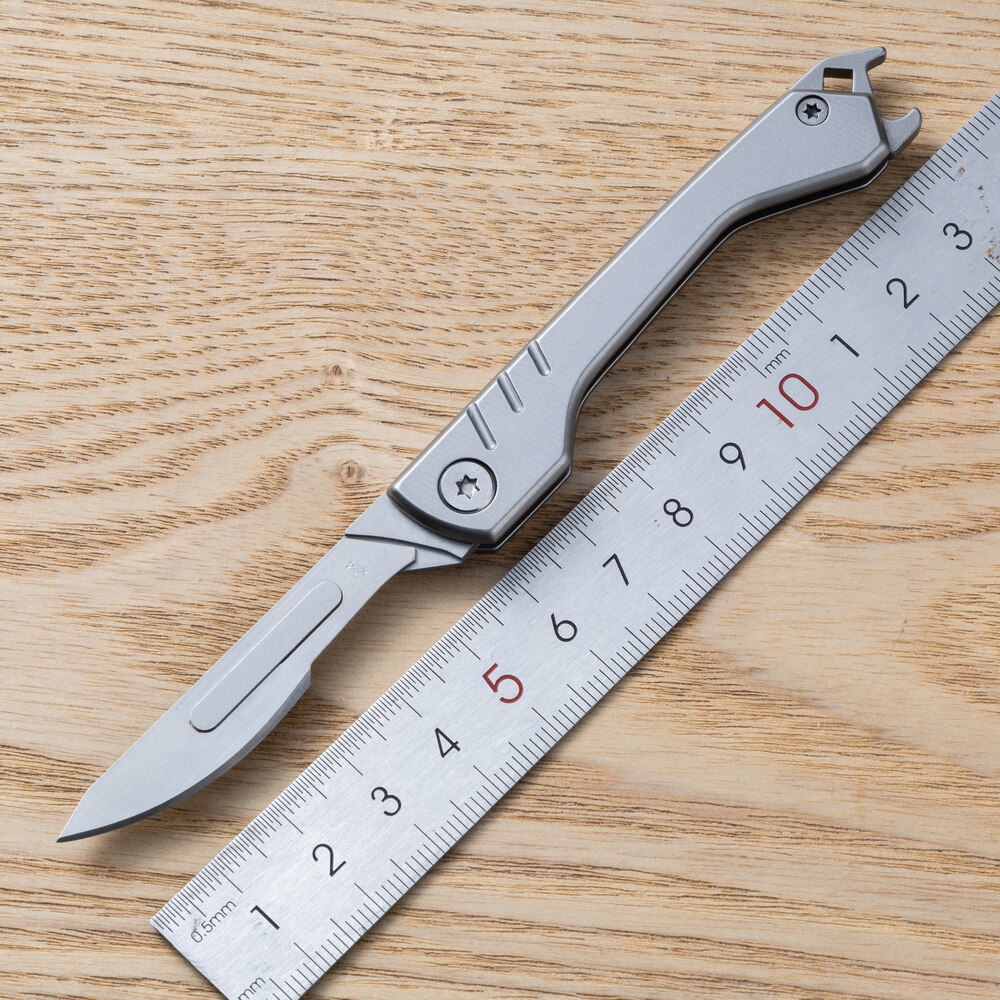 다기능 스테인레스 스틸 만능 칼, 휴대용 키체인, 병따개, 절단 칼날, 빠른 배송 풀기 칼 -