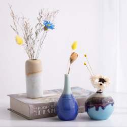 Jingdezhen Handicraft Ceramic Vase Living Room Entrance Tv Cabinet Wine Cabinet Decoration Ornaments Light Luxury Decoration Furnishings