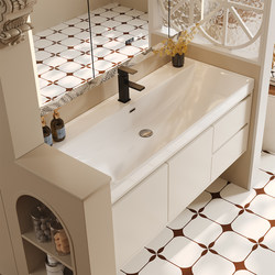 Marine Ceramic Integrated Basin Bathroom Bathroom Cabinet Combination Washbasin Integrated Basin Washbasin Washbasin Washstand