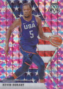 
NBA Panini Star Card 1920 Puka Pink Mosaic Team USA Set #251 Durant