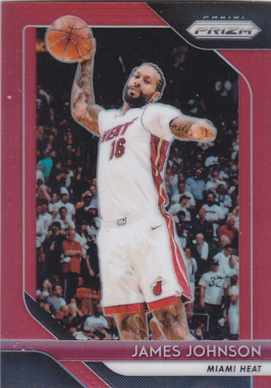 
NBA star card panini1819PrizmPrizmRed Refraction299Editor#186James Johnson
