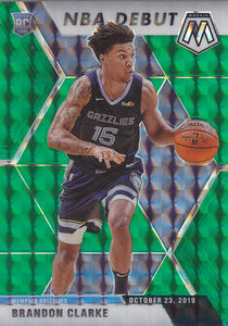 
NBA Panini Star Card 1920 Rookie Debut Teka Green Refraction Set #277 Brandon Clark