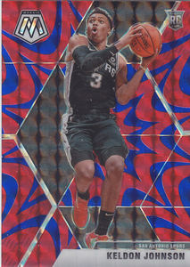 
NBA star card 1920 Puka rookie mosaic red and blue explosion refraction set #238 Kelden Johnson