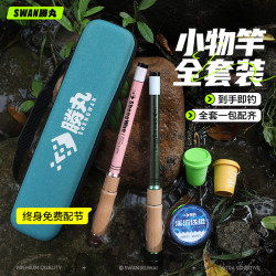 Small Fishing Rod Set, Short Section Stream Rod, Ultra-Light Children's Fishing Rod, Complete Set for Fishing Small Fish Like Crucian Carp and Horse Mouth Fish, Micro Fishing Hand Rod