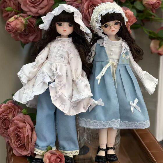30cm doll 6 points BJD multi-joint girl doll toy doll suit can take off clothes to play house toys