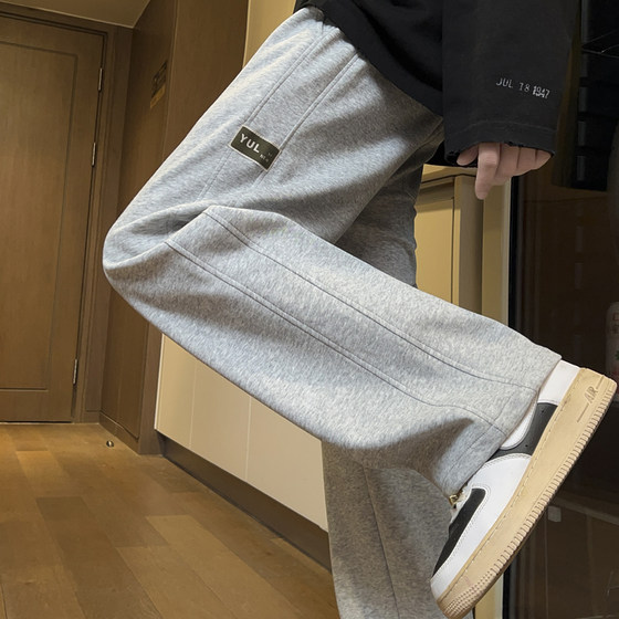 
Spring sweatpants men's spring and autumn casual pants boys' pants teenagers loose wide-leg straight sports pants new style