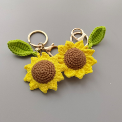 Finished Hand-woven Sunflower Pendant, Cute Forest Style Cute Girl Bag Hanging Keychain As A Gift For Girlfriend