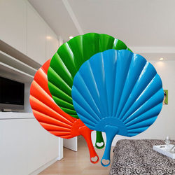 High-End Chinese-Style Large Round Plastic Extra-Large Thick Durable Rubber Portable Hand-Held Dance Fan