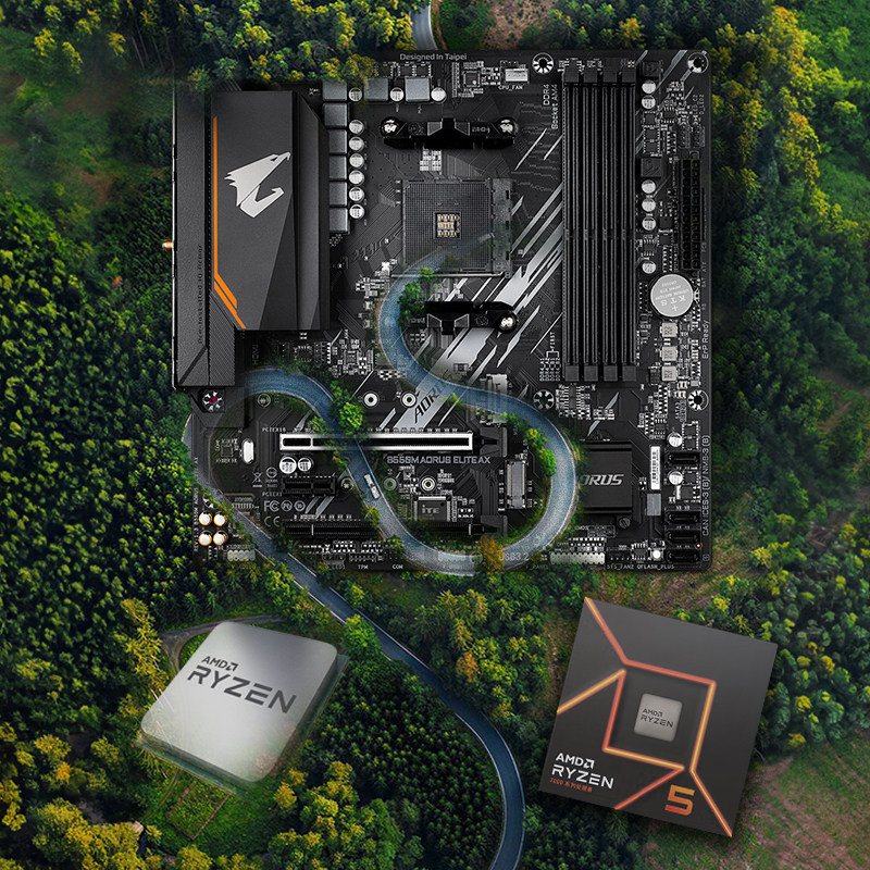 AMD Ryzen 5600 CPU Gigabyte B550M Motherboard Combo