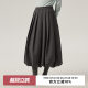 Omont Egg Tart Home 50% Hairy High-waisted Woolen Flower Bun Skirt Winter Woolen Mid-length Skirt
