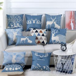 Nordic Style Pillow Cushion Office Lumbar Pillow Living Room Sofa Seat Waist Support Simple Linen Backrest with Insert