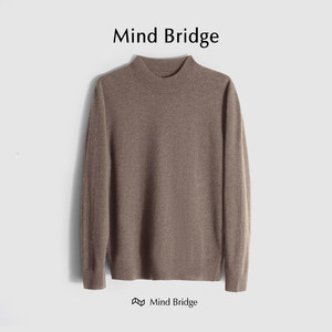 Baijiahao/MindBridge wool long-sleeved warm knitted bottomed cashmere sweater for men's inner wear Spring M4320
