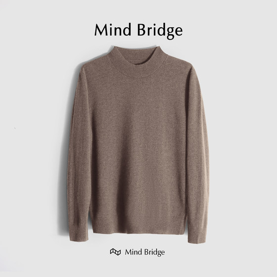 Baijiahao/MindBridge wool long-sleeved warm knitted bottomed cashmere sweater for men's inner wear Spring M4320
