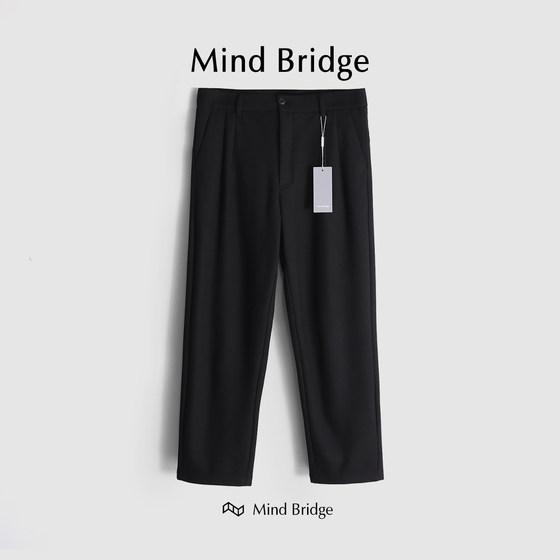 
MindBridge [Modern Atmosphere] Heavy knitted texture straight casual trousers windproof and warm M4216