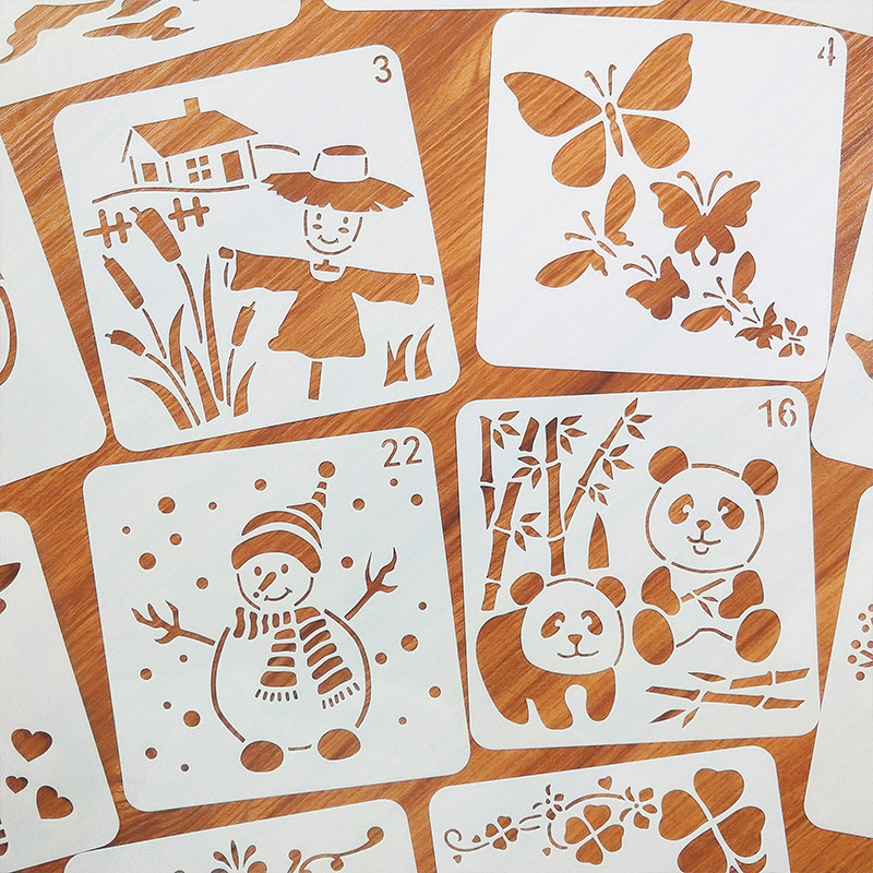 초등학생 필기 신문 템플릿, 어린이 그림 도구, 성장 사진첩, 손으로 그린 ??장식 재료, 속이 빈 레이스 자 -