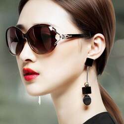 New Polarized Sunglasses for Women, Anti-Uv Sunglasses for Women, Korean Style Internet Celebrity Fashion Fox Head Style Women's Sunglasses