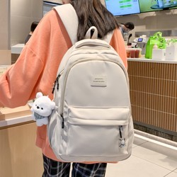 Schoolbags for Junior High School Girls, Good-Looking and Simple, High School Girls' Backpacks, 2025 New Style, Elementary School Students' Burden-Reducing Backpacks for Girls