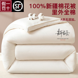 Xinjiang Cotton Quilt, Winter Quilt, All-Cotton Quilt, Thickened for Winter, Warm Pure Cotton Quilt Core, Single-Person Spring and Autumn Quilt, Cotton Batting