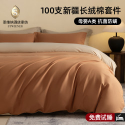 High-End Thickened 100-Count Pure Cotton Brushed Four-Piece Bedding Set 2025 New Autumn and Winter All-Cotton Bed Sheet Fitted Sheet Duvet Cover Set 3-4
