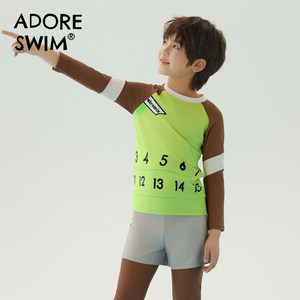 
Boys swimsuit split swimming trunks children professional training boys long-sleeved sun protection swimsuit set 2025 new style